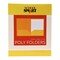 School Smart Heavyweight Two-Pocket Poly Folder, Orange, Pack of 25